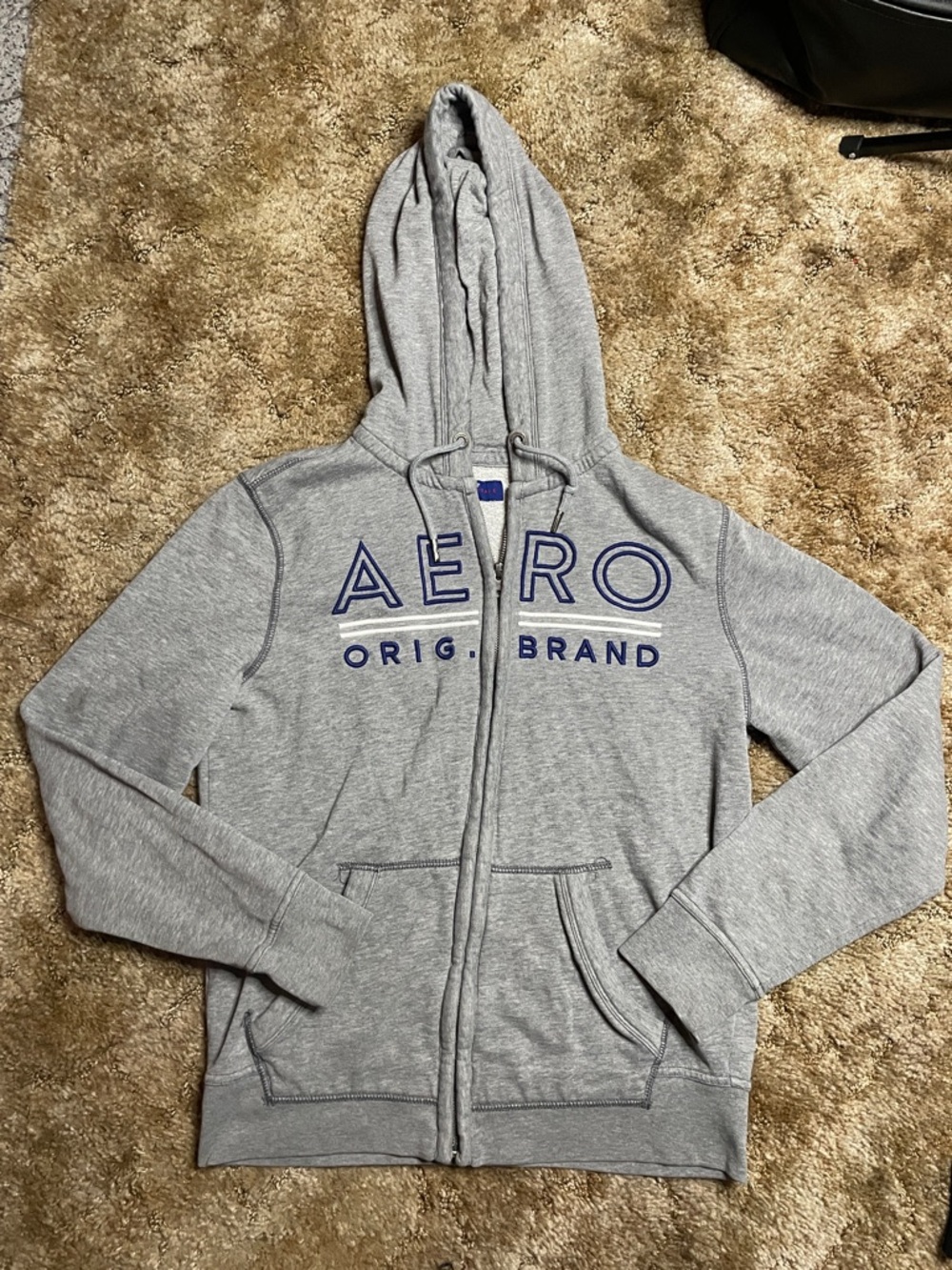 Aeropostale Gray Zip Up Jacket Size Medium